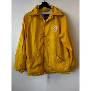 Vintage Duckster Jacket Mens Medium Yellow Clinton Country Club Windbreaker‎ 80s
